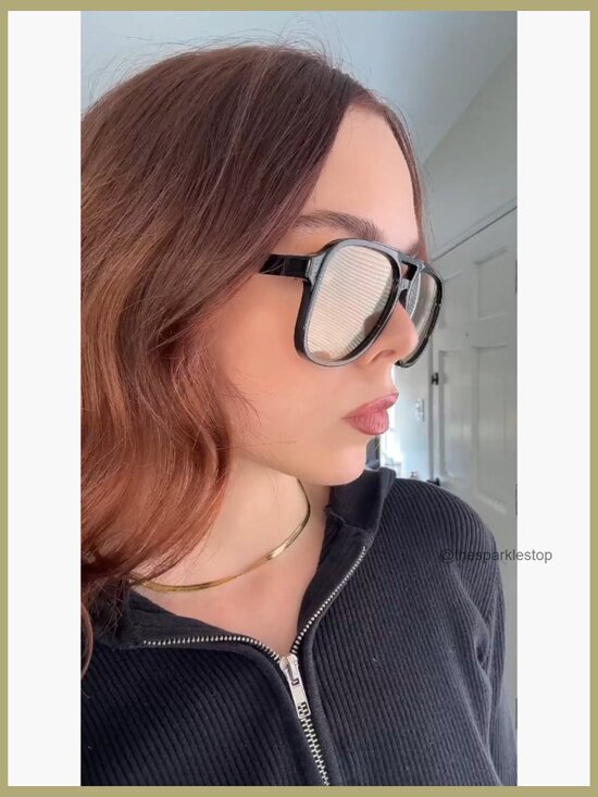 Retro Polarized Square Aviator Sunglasses Oversized Vintage Trendy main image 3